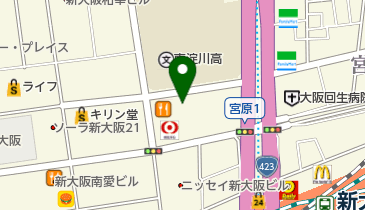 大阪治験病院の地図画像