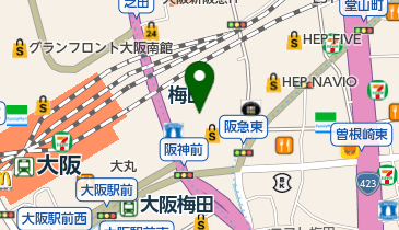 柿安梅田阪急店しぐれ煮の地図画像