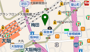 梅田夜景Sdiningの地図画像