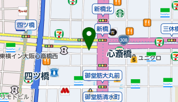 心斎橋英語塾ウェリーズの地図画像