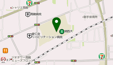 関西大学高槻ミューズキャンパスの地図画像