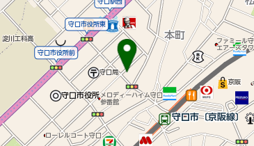 中央カイロプラクティック院守口の地図画像