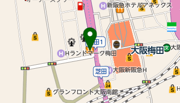 ボディッシュ阪急梅田芝田店の地図画像