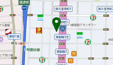 コーンズモータース心斎橋ショールームの地図画像