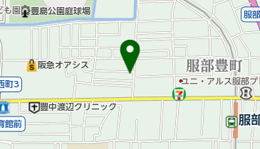 鍵の110番24時間服部豊町・蛍池・千里中央・岡町の地図画像