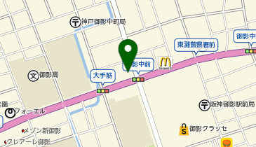 手もみハンズ御影店の地図画像