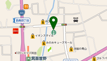 ひごペットフレンドリーみのおキューズモール店の地図画像