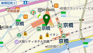 ビデオ桃太郎京橋店の地図画像