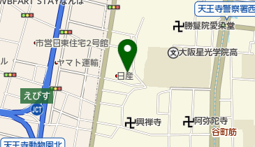 てんのうじペット斎場の地図画像