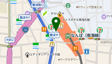 TBC 難波店の地図画像
