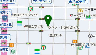 JTB西日本渡航センターの地図画像