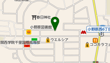 癒し処ゆるり箕面店の地図画像