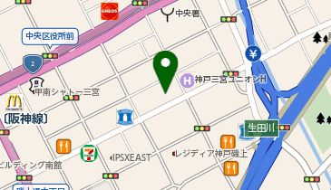株式会社テンポスバスターズ神戸三宮店の地図画像