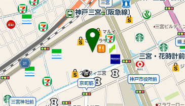 HMV三宮VIVREの地図画像