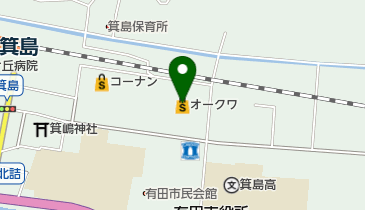 クリーニングのかさまつオークワ箕島店の地図画像