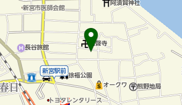 新宮市公衆浴場なぎの湯の地図画像