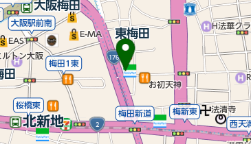鳴門鯛焼本舗 曽根崎店の地図画像