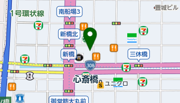 クリニーク大阪心斎橋の地図画像