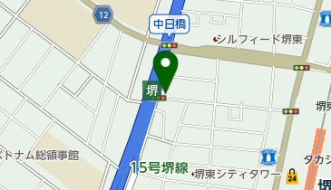 かさねや堺東店の地図画像