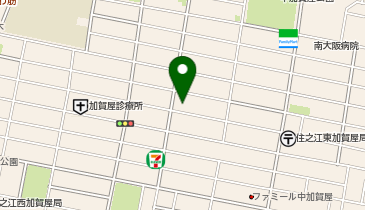 日本理容 加賀屋店の地図画像