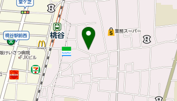 パパス桃谷店の地図画像