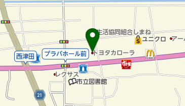 トヨタカローラ島根株式会社の地図画像