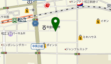 松江田川眼鏡株式会社の地図画像