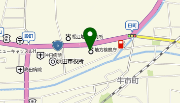 浜田区検察庁の地図画像