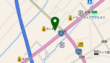 ヘアーサロンタナカの地図画像