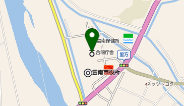 島根県雲南合同庁舎 雲南合同庁舎案内の地図画像