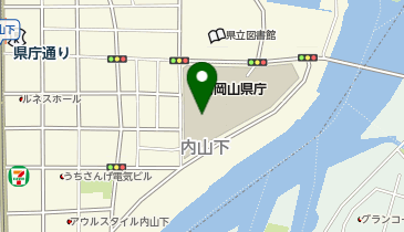 岡山県職員労働組合の地図画像