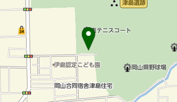 岡山県庭球場の地図画像