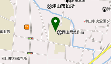 岡山県美作高等学校 事務室の地図画像
