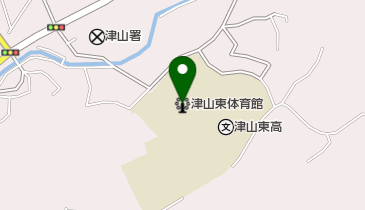 津山市 岡山県津山東体育館の地図画像