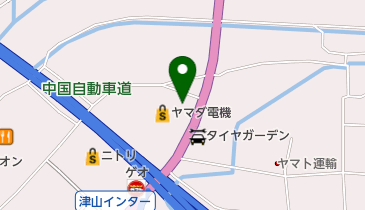 イワモト釣具津山店の地図画像