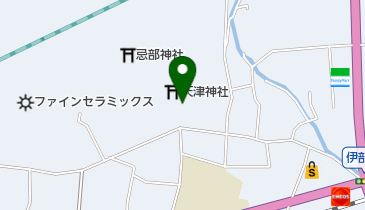 天津神社社務所の地図画像