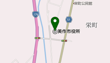 美作市役所の地図画像