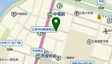 ユーシービージャパン株式会社広島オフィスの地図画像