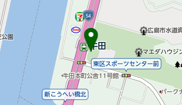 新牛田公園管理センターの地図画像