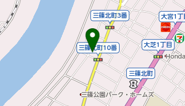 三篠動物病院の地図画像