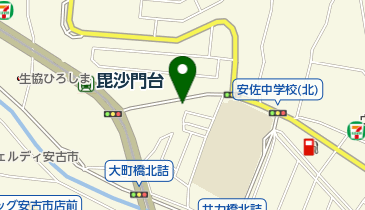 美容室GORO毘沙門店の地図画像