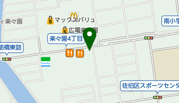 広島市 楽々園公民館の地図画像