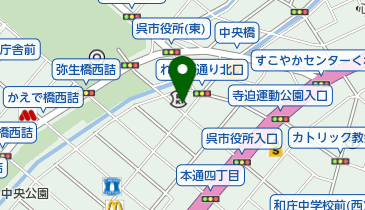 日本将棋連盟呉支部将棋道場の地図画像