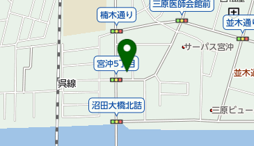 ウェーブハウスまつい 宮沖店の地図画像