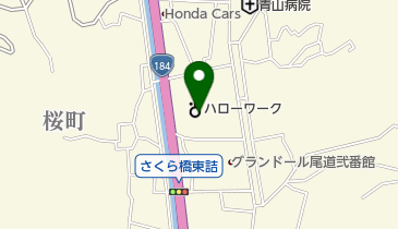 尾道公共職業安定所の地図画像