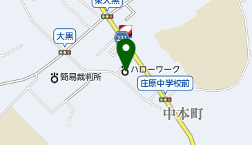 庄原公共職業安定所の地図画像