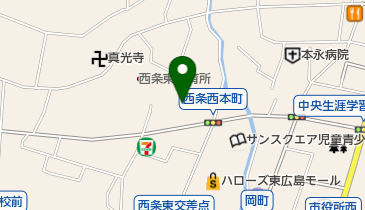 薬膳薬局東広島西条店の地図画像
