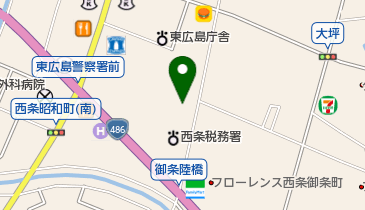 広島県東広島職員寮の地図画像