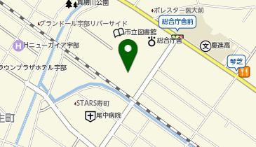 宇部カトリック教会の地図画像