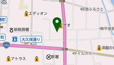 有限会社グリーンスポーツ萩店の地図画像